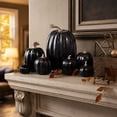 thumbnail image 6 of Artificial Pumpkins, Fall Decor for Home, Indoor Halloween Decorations, White Decorative Pumpkin Set, 7-Piece Assorted Size White Faux Pumpkin Ornaments for Holiday Shelf, Mantel, 6 of 7