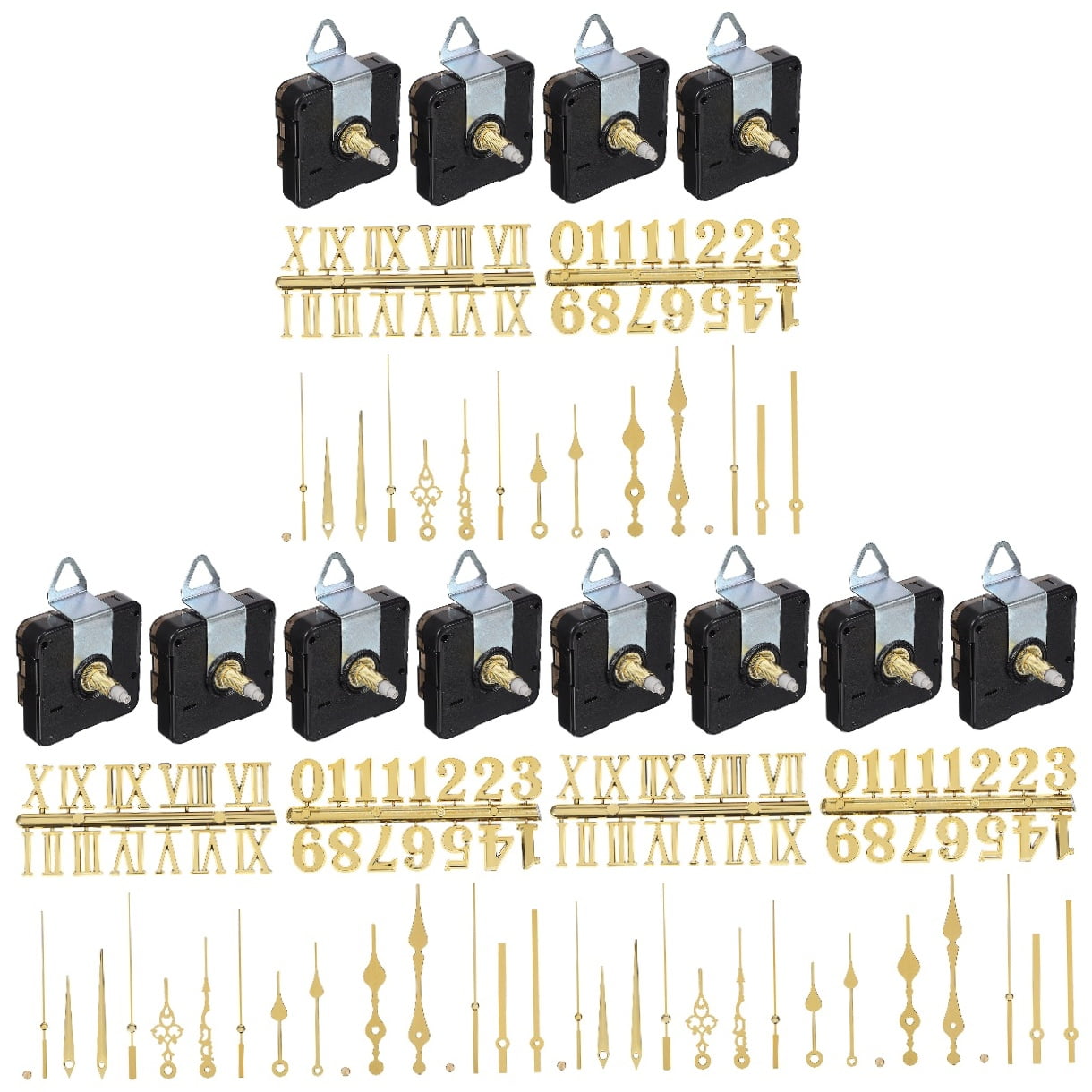 3 Sets  Clock Numerals Kit Quartz Clock Mechanism Kit Replacement Clock DIY Repair Parts for Clocks