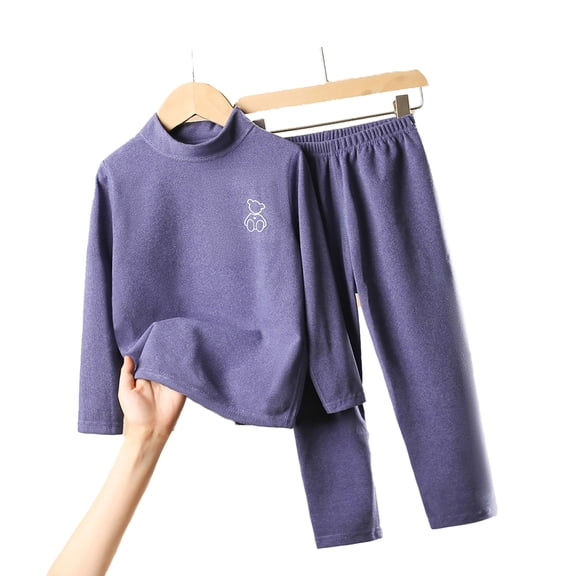 MXIEZI Toddler Baby Boys Girls Thermal Underwear 3-14Y Kids Winter Base Layer Long Johns Sets