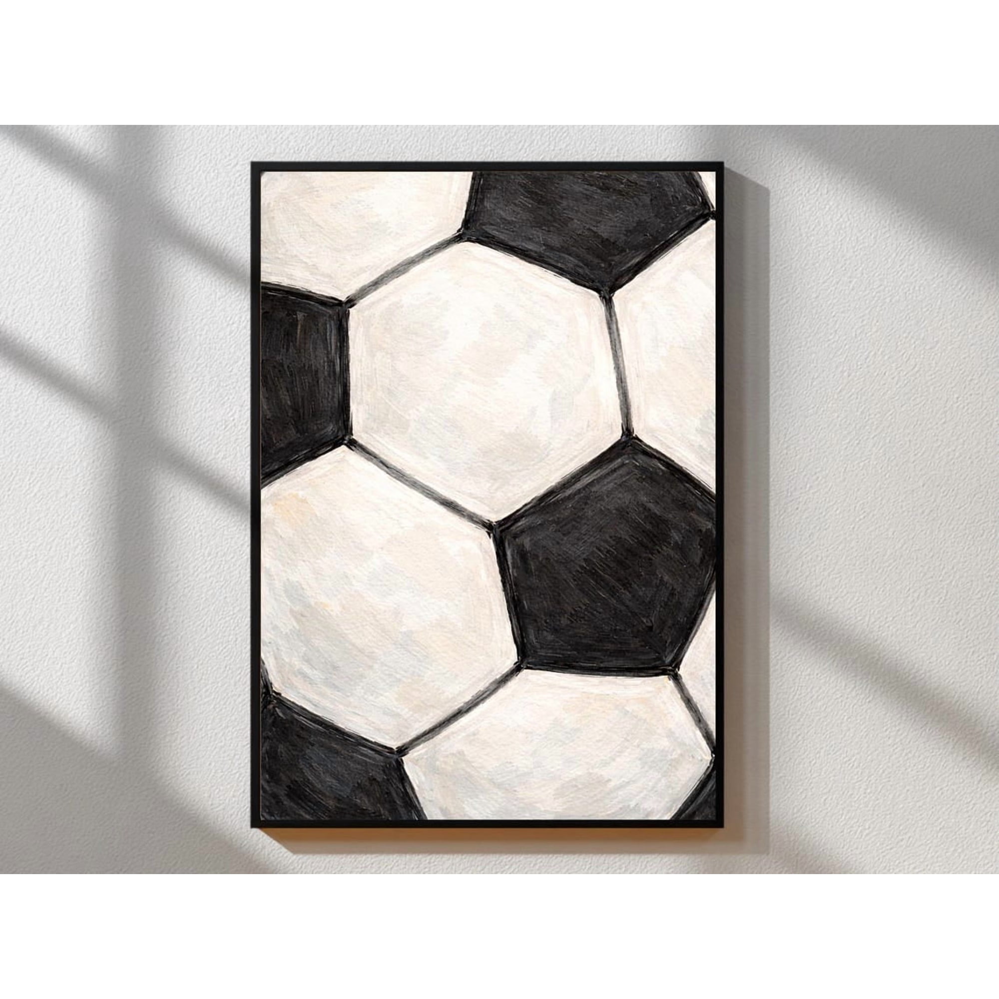 Soccer Wall Art Poster, Minimalist Football Print, Sports Wall Decor, Football Gift, Bedroom Sports Decor, Sports Nursery Art, Poster Only