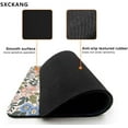 thumbnail image 4 of Moth Floral Mouse Pad - Green Leaf Flowers Boho Design, Small Cute Washable Cloth, Non-Slip Rubber Base, Ideal for Office, Pink Blue, Stylish and Functional, 4 of 6