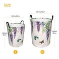 thumbnail image 5 of PAYOHTO Foldable Laundry Room Hamper Bucket Waterproof Bathroom Basket for College Student Living Room Storage Pillows Blankets Floral Summer Pattern, 5 of 8