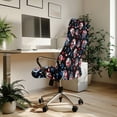 thumbnail image 3 of HELLHERO Skull Print Office Chair Cover with Elastic Band Moon Star Print Universal Rotating Chair Slipcover High Back Chairs Seat Protector, 3 of 7