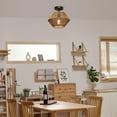 thumbnail image 4 of Terra 1-Light Flush Mount Ceiling Light, Matte Black, Natural Twine Shade, 4 of 9