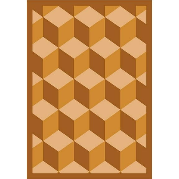 Highrise Wheat 5 ft.4 in. x 7 ft.8 in.  WearOn Nylon Machine Tufted- Cut Pile Whimsy Rug