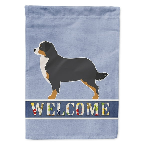 Bernese Mountain Dog Welcome Flag Canvas House Size