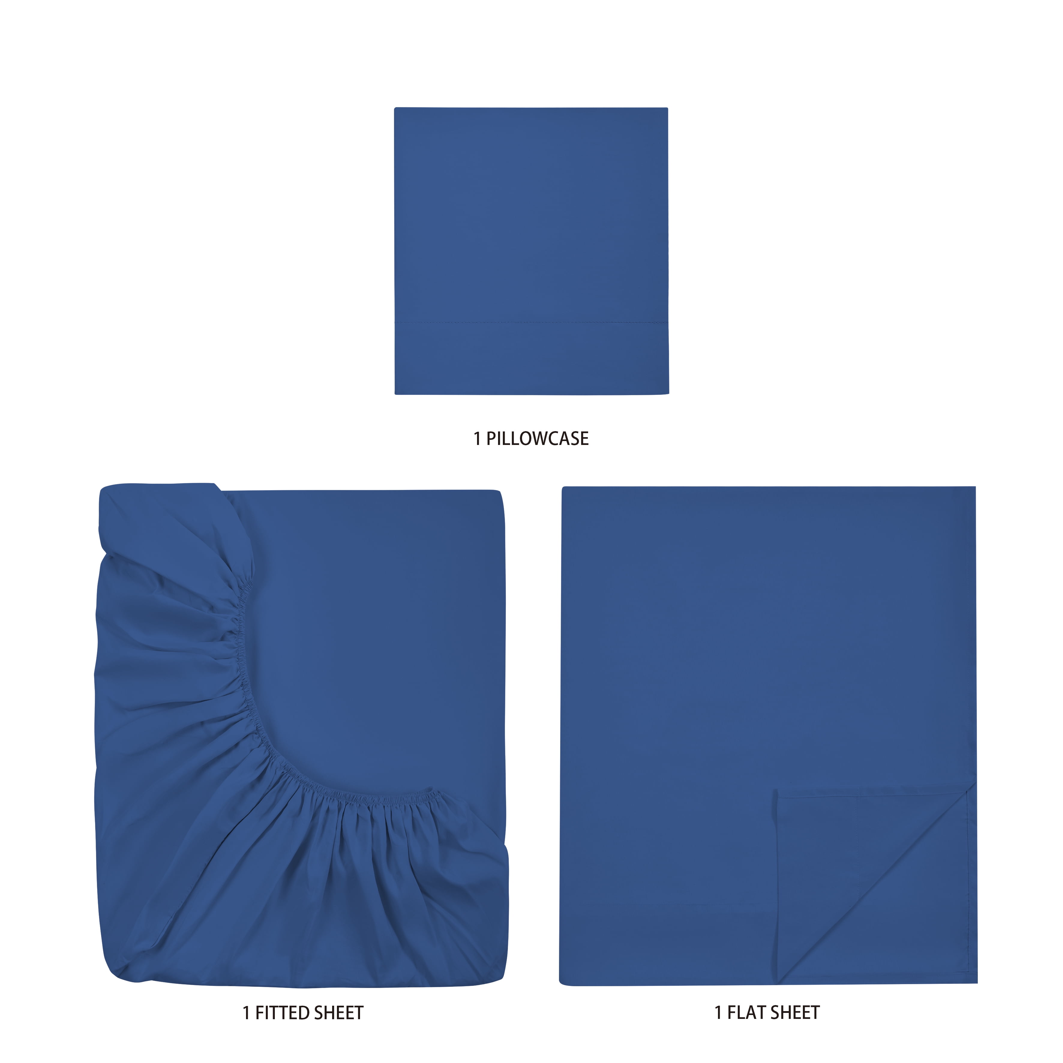 Your Zone Kids Super Soft Microfiber Sheet Set, Blue, Twin, 3 Piece