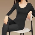 thumbnail image 6 of Women's Sleepwear Set Zaewscy Fashion Women Long Sleeve Casual Nightwear Underwear Sleepwear Set Black XL, 6 of 9