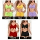 thumbnail image 5 of Traje de baño Traje de baño de dos piezas para mujer Conjunto de bikini ajustable con cordón acanalado Trajes de baño Trajes de baño, 5 of 7