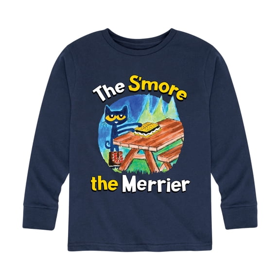 Pete The Cat - The Smore The Merrier - Toddler And Youth Long Sleeve Graphic T-Shirt