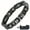 Black, variant on Men's Titanium 304 Stainless Steel Bracelet - Matte Black Modern Link Design, Durable Unplated Metal, Christmas Gift for Dad with Adjustable Tool, Unisex Stylish Jewelry for Casual Attire, Secure