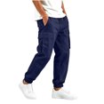 thumbnail image 5 of Boys' Cargo Joggers Athletic Sweatpants with Flap Pockets Elastic Waist Drawstring Tactical Outdoor Pants Kids Casual Streetwear Track Bottoms, 5 of 7