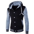 thumbnail image 4 of Veste de Baseball Homme Mode Décontractée Veste Extérieure à Simple Boutonnage Veste d'Outillage Uniforme de Baseball, 4 of 8