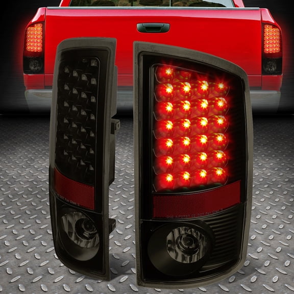 Nuvision Full LED Tail Light Rear Brake Lamp Tinted for 02-06 Dodge Ram 1500 2500 3500