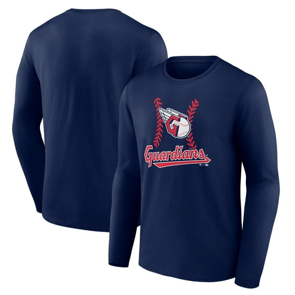 Men's Navy Cleveland Guardians Fastball Long Sleeve T-Shirt