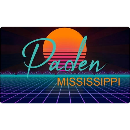 

Paden Mississippi 4 X 2.25-Inch Fridge Magnet Retro Neon Design