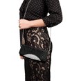 thumbnail image 3 of Vangoddy Women's Anna Diamante Pleated Satin Clutch Purse, 3 of 6