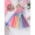 thumbnail image 3 of Suealasg Little Girls Princess Dress Sleeveless Sequins Bowknot Layered Tulle Dress 1T 2T 3T 4T 5T 6T Kids Girls Summer Birthday Party Dress, 3 of 8