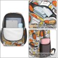 thumbnail image 4 of Basketball and Lightning White Pattern 17" School Backpacks for Teens,Waterproof Oxford Fabric,S-Shape Padded Straps for School,Travel,Hiking,Camping, 4 of 6