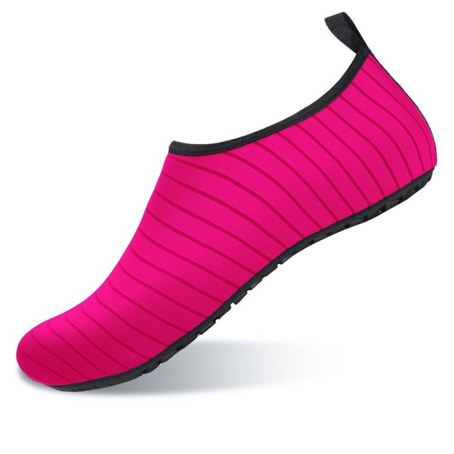 Zapatos para deportes acuáticos Calcetines de yoga acuáticos de secado rápido descalzos Slip-on para hombres, mujeres, rosa fuerte, tamaño: 34-35 Feliz Sencillez