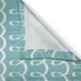 thumbnail image 3 of Ambesonne Turquoise Kitchen Curtains, Sea Life Curved Lines, 55"x39", White and Pale Blue, 3 of 3