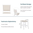 thumbnail image 5 of Farmhouse 5 Piece Dining Set Kitchen Table Set Counter Height Table Set with Irregular Table and Cushioned Chairs for 4 Persons Dining Room Table Set for Small Place, 5 of 9