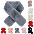 thumbnail image 2 of Xfvqtps Faux Fur Scarf for Men and Women Short Solid Color Furry Neck Warmer Cozy Soft Comfortable Thickened Windproof Coldproof Warm Winter Scarves Red, 2 of 4