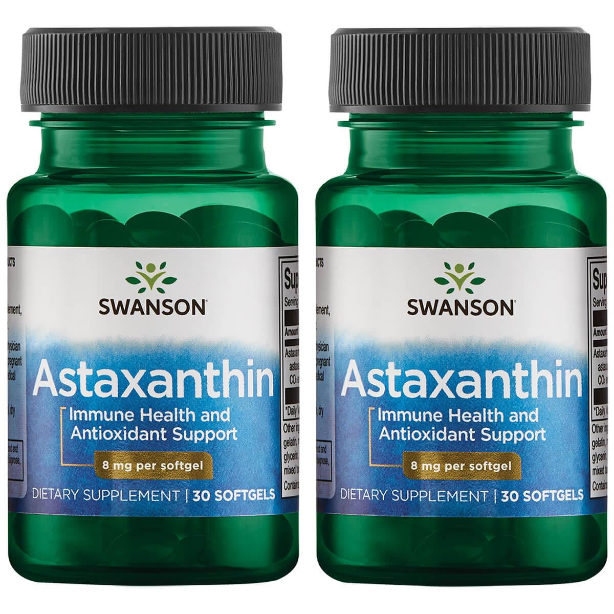 Swanson Astaxanthin 8 mg 30 Sgels 2 Pack