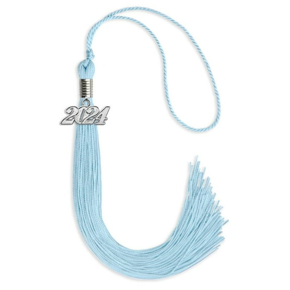 Endea Graduation Light Blue Graduation Tassel with Silver Date Drop