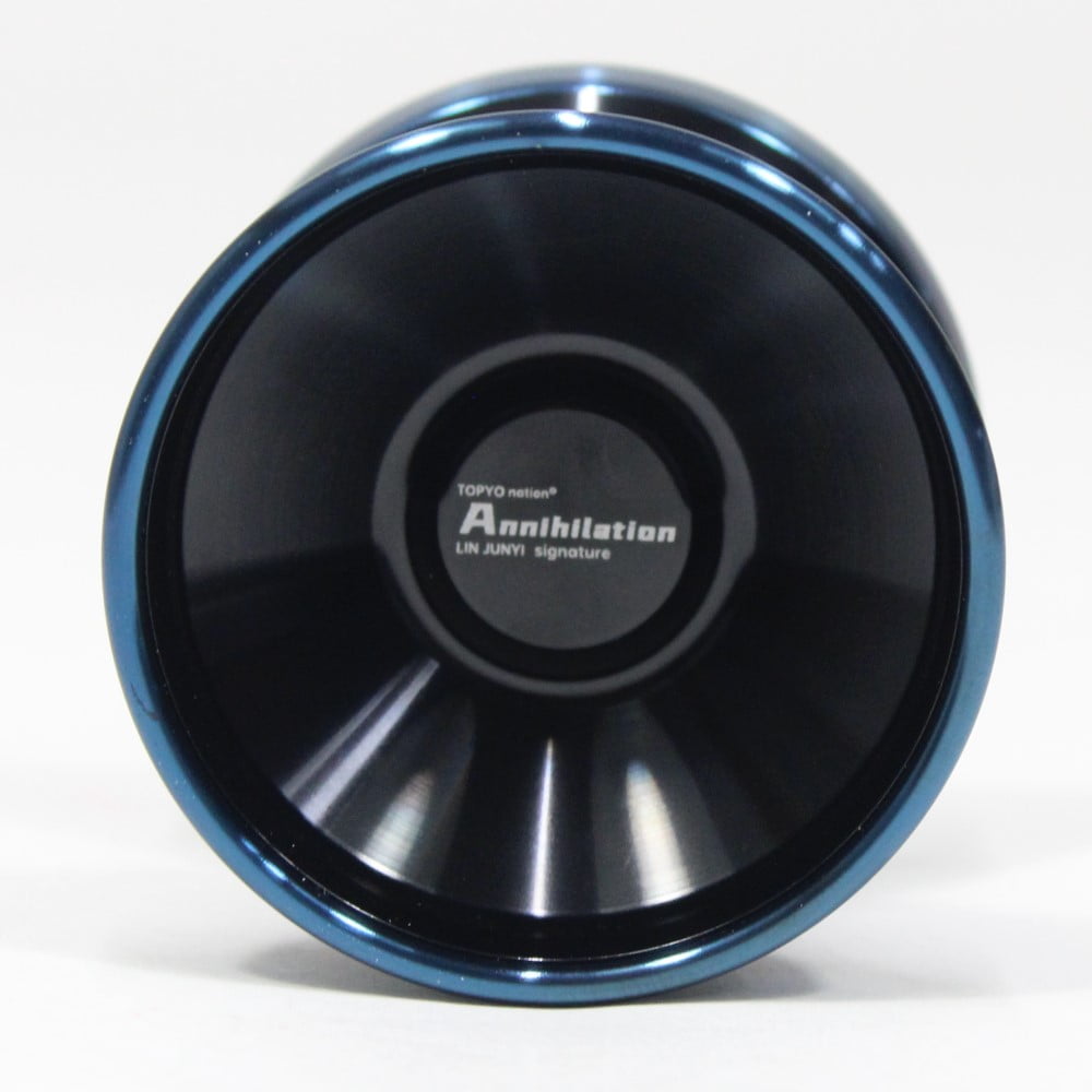 TOP YO Annihilation Bimetal Yo-Yo - 7068 AL with SS Rims - Lin Junyi Signature YoYo (Shiny Black Blue Ring)