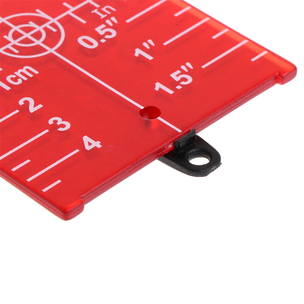 Magnetic Red Target Plate For Rotary Cross Line Laser Level Distance Measurer 