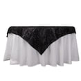 thumbnail image 4 of BalsaCircle 72x72 in Black Metallic Foil Tinsel Polyester Square Table Overlay Party Events Decorations Supplies, 4 of 8