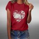 thumbnail image 2 of Camiseta de mujer Camisetas divertidas y lindas de manga corta Camiseta de otoño Hearth Love Camiseta de regalo Tops Blusa Regalo para parejas Pompotops hkajfhjk458014, 2 of 6