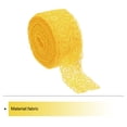 thumbnail image 3 of Unique Bargains Lace Trim 10 Yards 1.6 Inch Flower Elastic Lace Ribbons for Package Decoration Wedding Headbands Yellow, 3 of 5