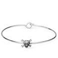 thumbnail image 1 of Women Rhodium Brass Bangle with Top Grade Crystal in Clear - 7 in., 1 of 1