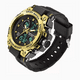 thumbnail image 2 of Reloj Pulsera Táctico Militar BLOOSOM Sanda 739 Impermeable Hombre Mujer Sport Correa Negro bisel Negro Fondo dorado, 2 of 3