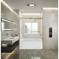 thumbnail image 2 of Kingston Brass KVTAM6032R22B7 60-Inch Acrylic Rectangular 3-Wall Anti-Skid Alcove Tub Combo with Tub Door (Right Hand Drain) in White/Brushed Brass, 2 of 9