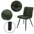 thumbnail image 4 of Duhome Velvet Dining Chairs Set of 4, Modern Design Chairs with Metal Legs Side Chairs, Green, 4 of 8