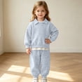 thumbnail image 4 of Trikvn Kids Girls Fall Tracksuit 2-Piece Outfit Collared Long Sleeve Pullover Sweatshirt and Elastic Waist Sweatpants Set Casual Athletic Loungewear Active Playwear, 4 of 8