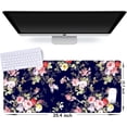 thumbnail image 6 of Desk Pad Protector, Large Gaming Mouse Pad 35.1 x 15.75-inch 2.5mm Thick, Cute Desk Decor, Office Desk Writing Pad with Non-Slip Rubber Base for Home Office Work Accessories, Navy Blue Rose, 6 of 6