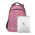 thumbnail image 7 of FORMRS Unisex Backpack Elementary School Travel Bookbag with Reflective Stripes, Pink Doughnuts, 7 of 7