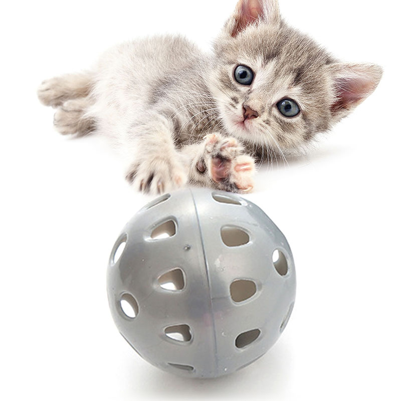 Cat Toy Ball Plastic Interactive Hollow Funny Cat Bell Ball Kitten