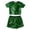 Green, variant on KVPLBQFD Girls Dance Outfit Shiny Short Sleeve Shorts Set for Kids Sequin Hip Hop Party Wear Teen Fashion Festival Performance Clothes Summer Outfits