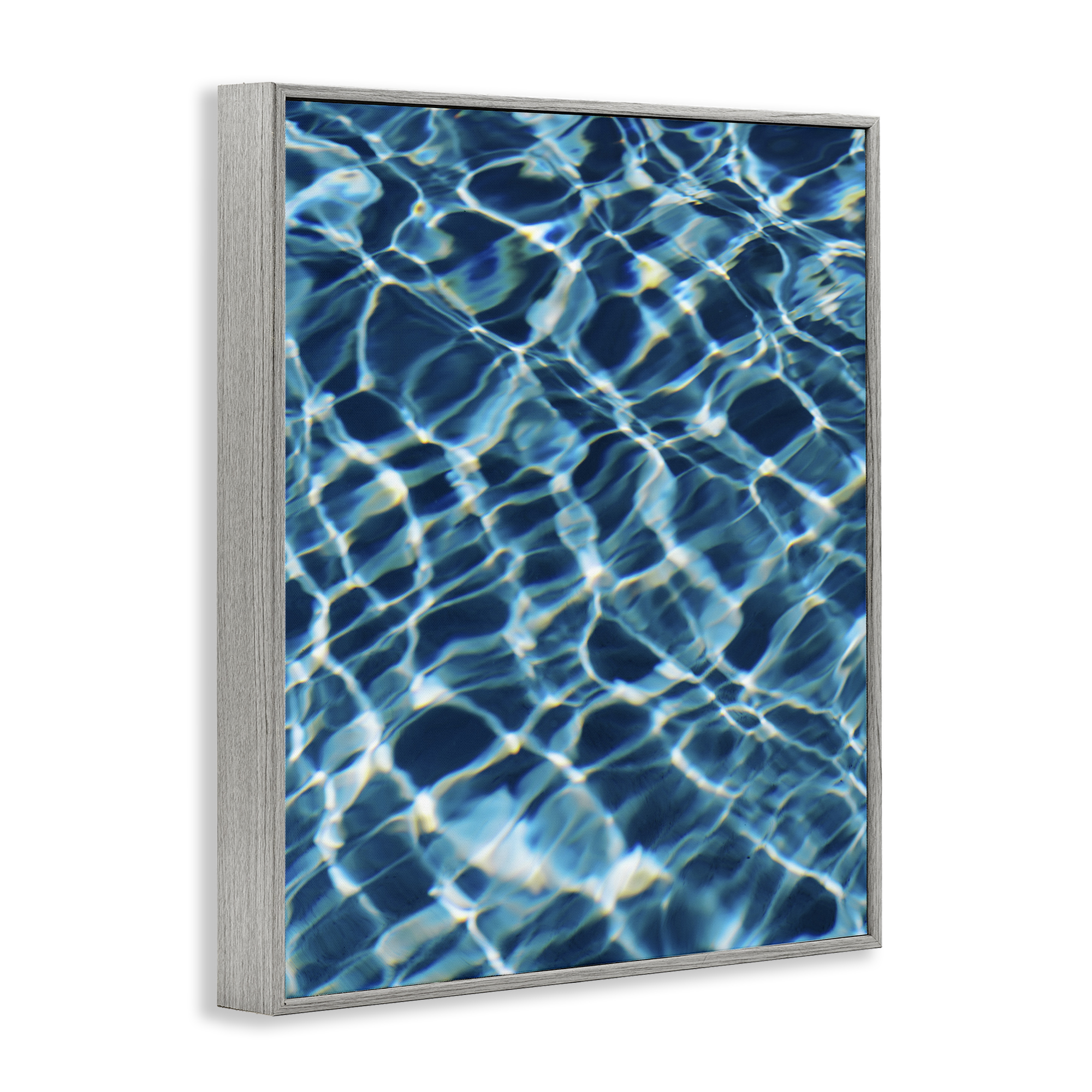 Stupell Industries Beach Water Pattern Abstract Painting Gray Framed Art Print Wall Art, 24 x 30