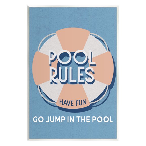 Stupell Industries Vintage Pool Rules Nature Painting Unframed Art Print Wall Art, 13 x 19