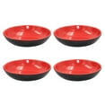 thumbnail image 1 of 4 Pcs Plats à Sauce Ronds Rouges et Noirs Bols à Trempette Plats d'Assaisonnement en Mélamine Assiettes Apéritif, 1 of 7