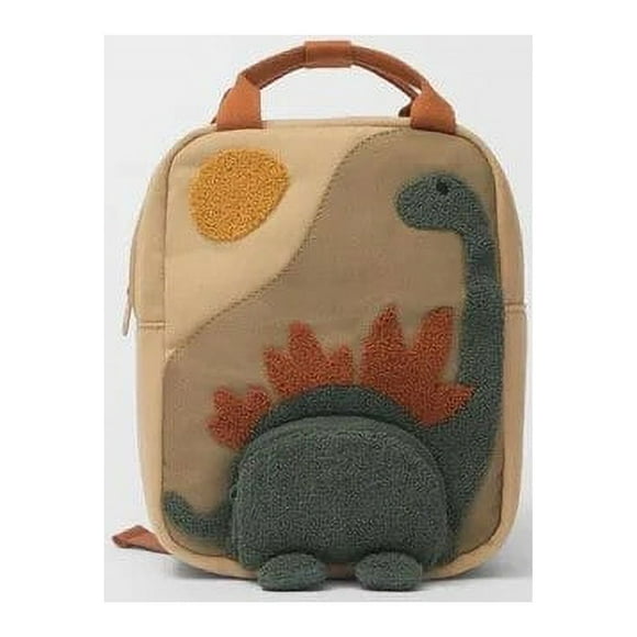Personalized Embroidery Small Dinosaur Backpack Schoolbag Custom Embroidered Cartoon Canvas Kindergarten Children Backpack Bag