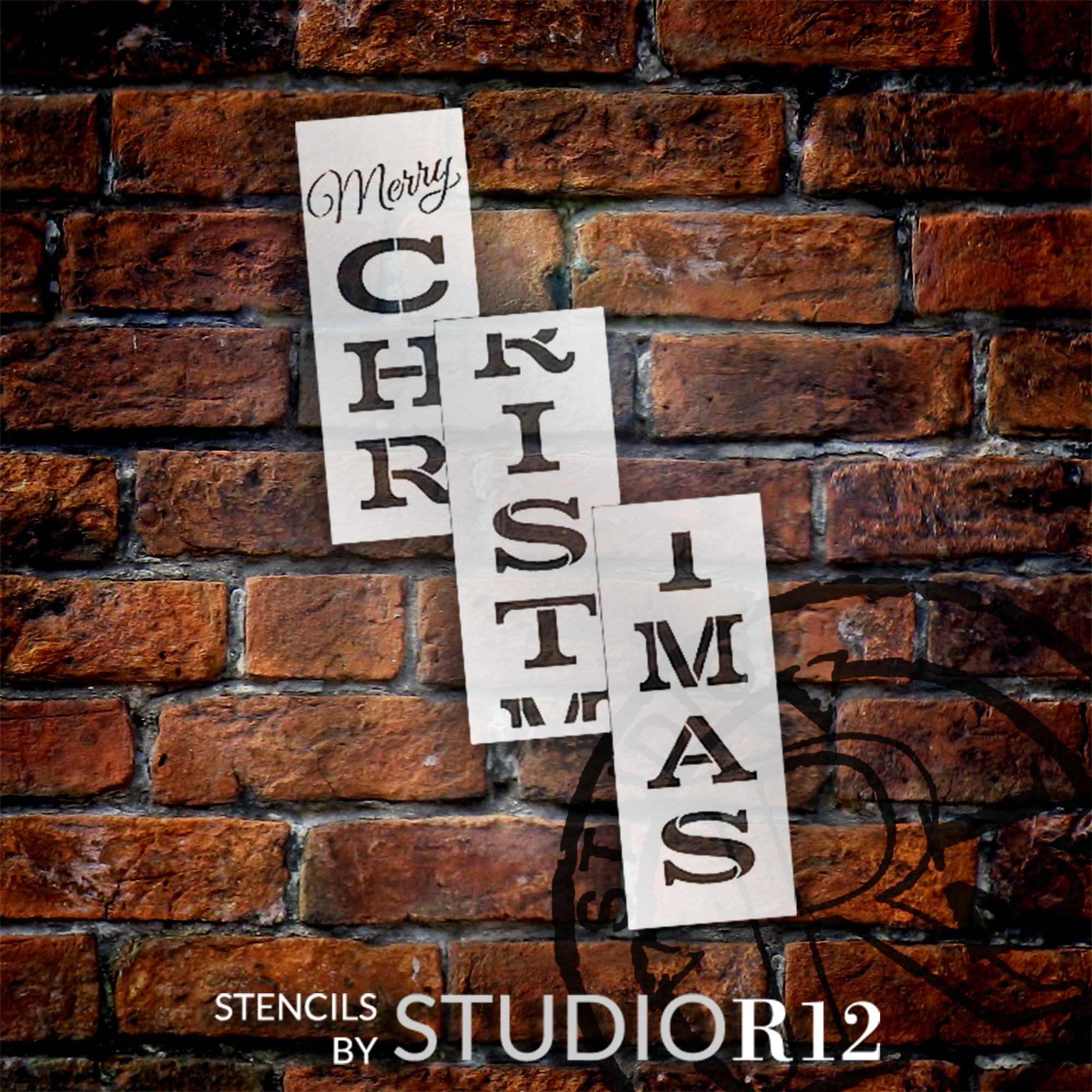 X-Large 72&quot; MERRY CHRISTMAS STENCIL for Painting on Wood | Reusable