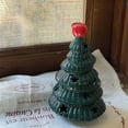 thumbnail image 4 of Mini Ceramic Christmas Tree With LED Night Light Battery Operated Vintage Lighted Christmas Tree with Apples Star Toppers Desktop Ornaments for Home Table Holiday Decoration Christmas Gift, 4 of 7