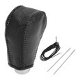 thumbnail image 1 of Cubierta de pomo de cambio de marcha Unique Bargains para Honda CR-V 2012-2014, protector de mango de cambio antideslizante, texturizado negro de cuero sintético, 1 Pc, 1 of 1